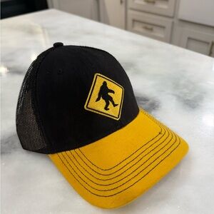 Sasquatch Easter Island Black and Yellow Hat